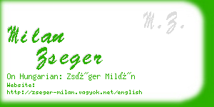 milan zseger business card